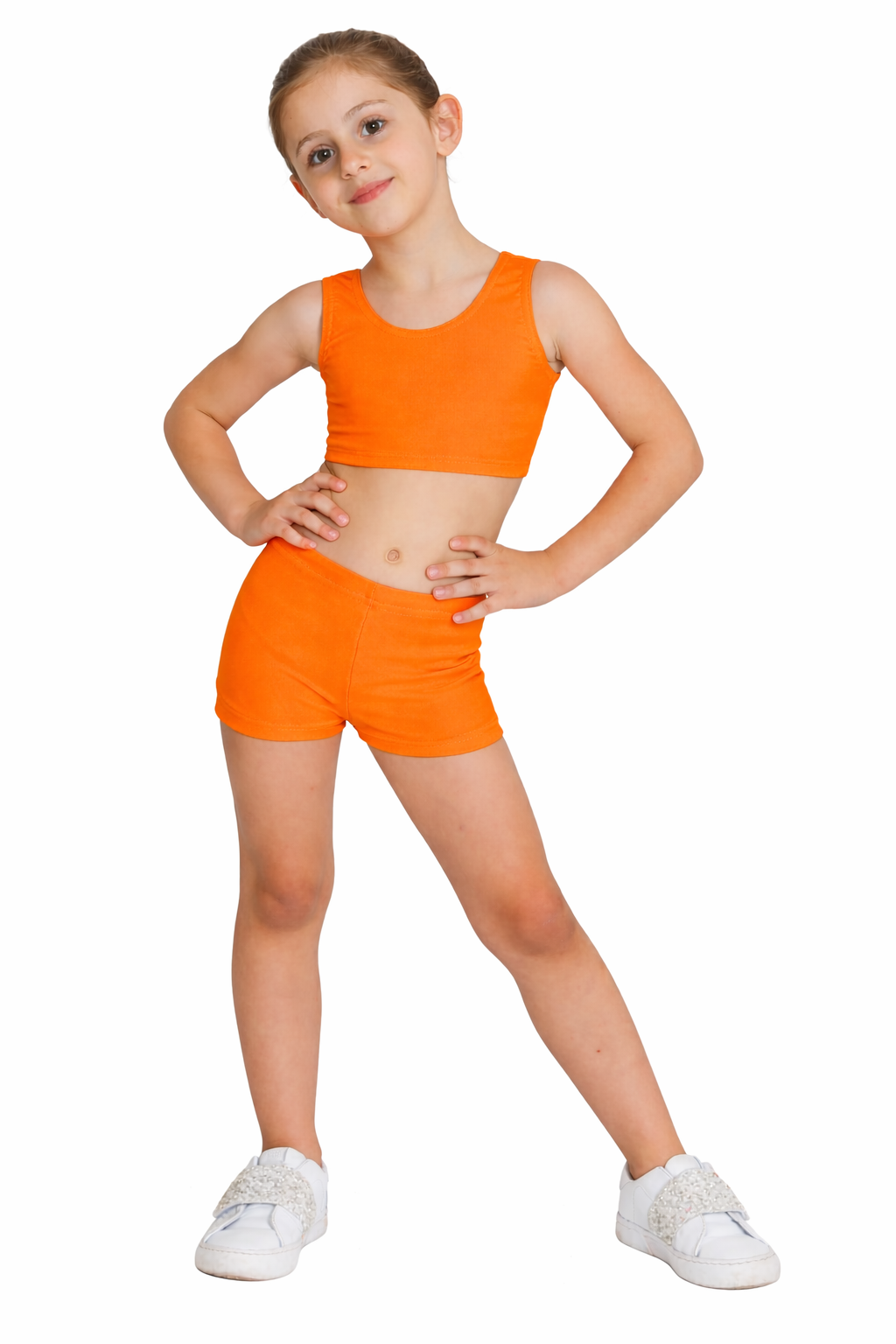 SHORT DANZA LYCRA ARANCIONE BABY